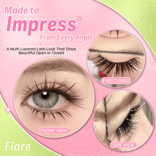 WiWiLINK® High-Voltage Collection 6D Volume Cluster Lashes Kit - Flare