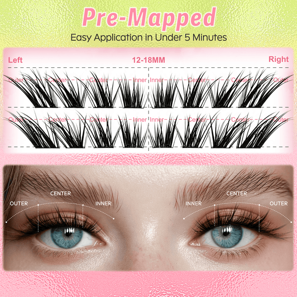 WiWiLINK® High-Voltage Collection 6D Volume Cluster Lashes Kit - Lilt