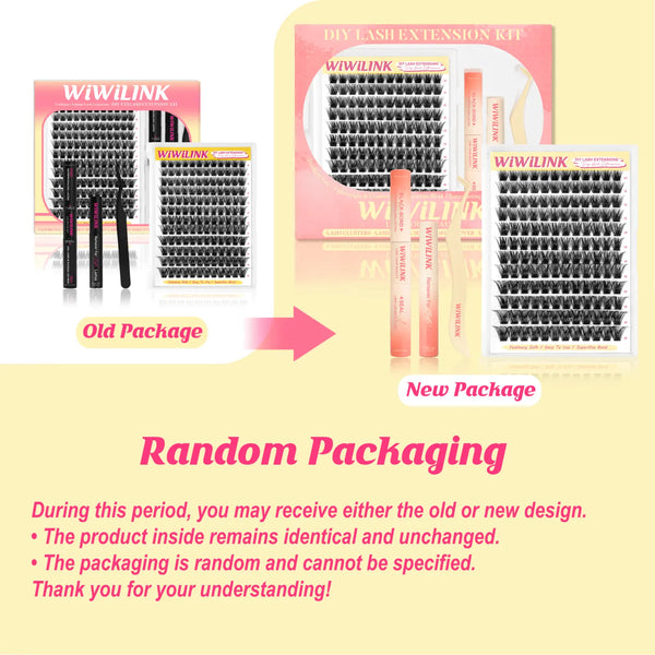 Random packaging: old or new design, same product inside.