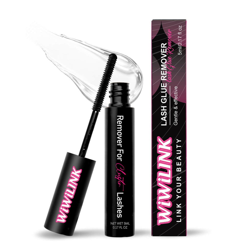 WiWiLINK lash glue remover with applicator and packaging on a white background