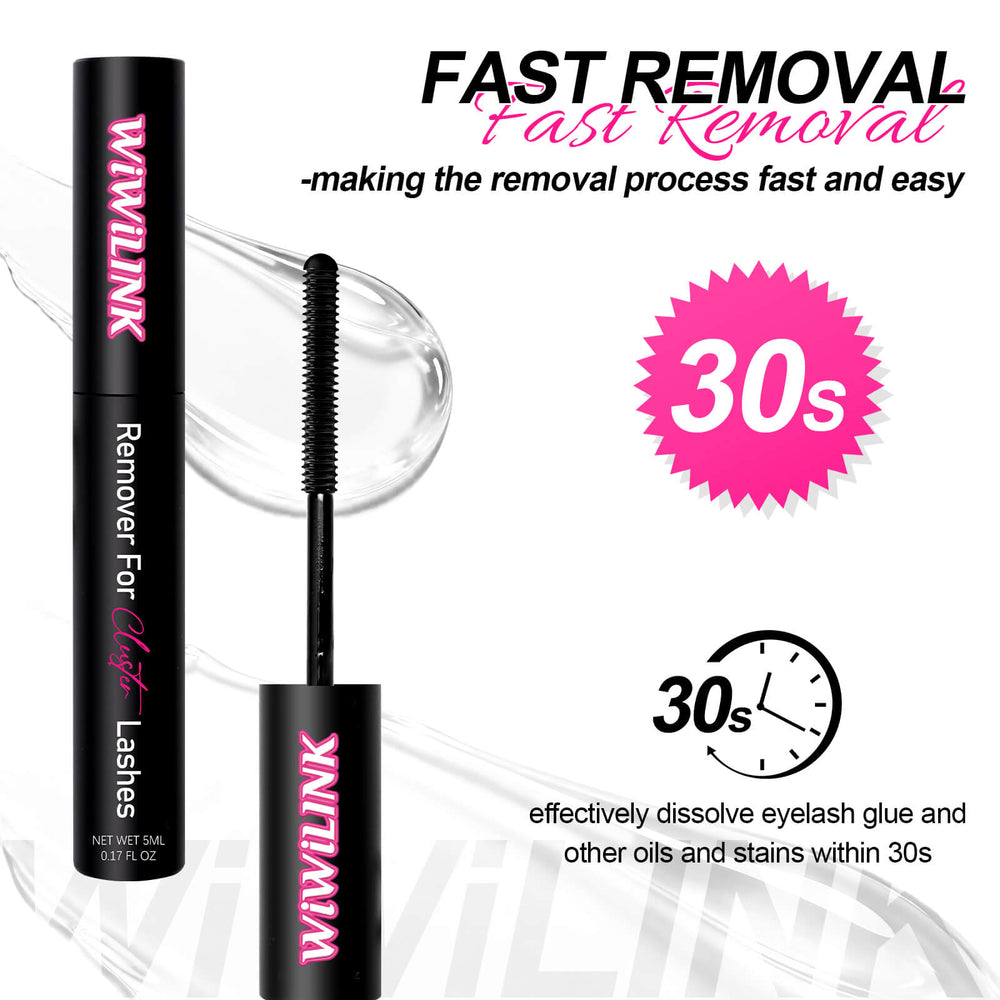 WiWiLINK lash glue remover with applicator and packaging on a white background