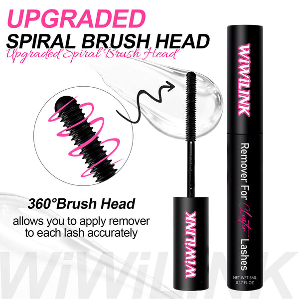 WiWiLINK eyelash remover with upgraded spiral brush head on a white background