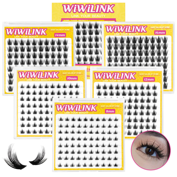WiWiLINK® One Length Manga Cluster Lashes - California Sunset