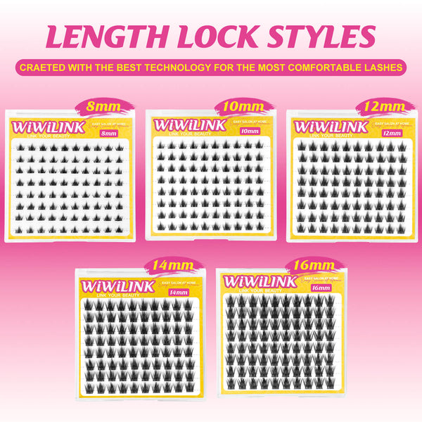 WiWiLINK® One Length Manga Cluster Lashes - California Sunset