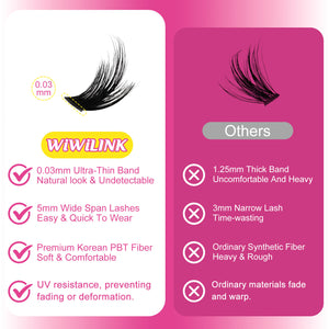 WiWiLINK® One Length Manga Cluster Lashes - California Sunset