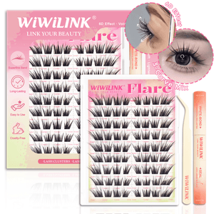 WiWiLINK® High-Voltage Collection 6D Volume Cluster Lashes Kit - Flare