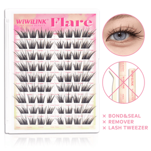 WiWiLINK® High-Voltage Collection 6D Volume Cluster Lashes Kit - Flare