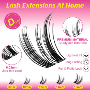 WiWiLINK® One Length Manga Cluster Lashes - Freya