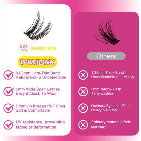 WiWiLINK® One Length Manga Cluster Lashes - Freya