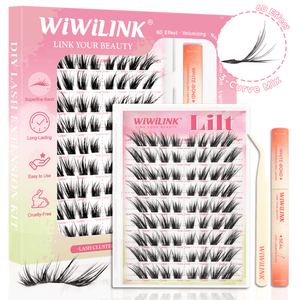 WiWiLINK® High-Voltage Collection 6D Volume Cluster Lashes Kit - Lilt