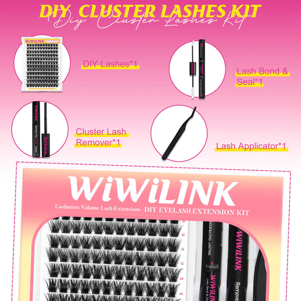 WiWiLINK® 3D Universal Cluster Lashes Kit - Magic