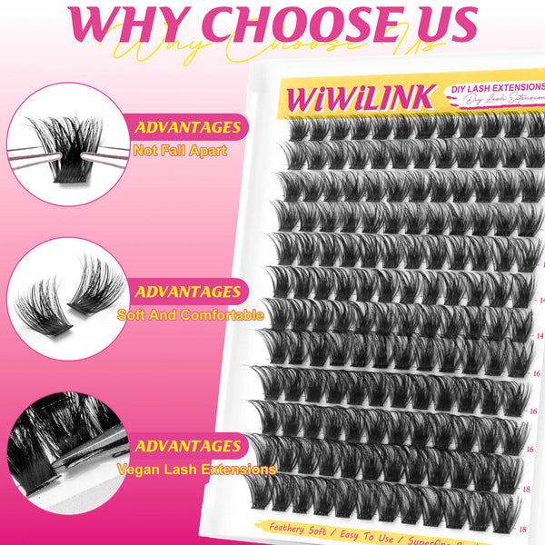 WiWiLINK® 3D Universal Cluster Lashes Kit - Magic