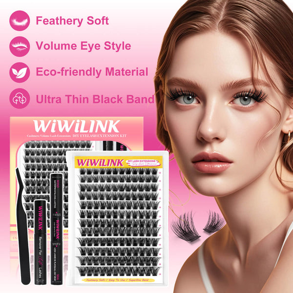 WiWiLINK® 3D Universal Cluster Lashes Kit - Magic