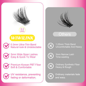 WiWiLINK® 3D Universal Cluster Lashes Kit - Magic