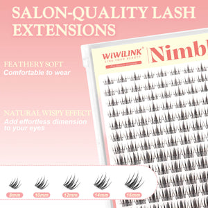 WiWiLINK® Natural Wispy Cluster Lashes Kit - Nimble