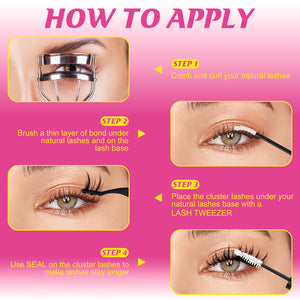 WiWiLINK® One Length Manga Cluster Lashes - California Sunset