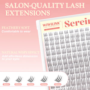 WiWiLINK® Natural Wispy Cluster Lashes Kit - Serein