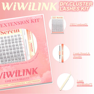WiWiLINK® Natural Wispy Cluster Lashes Kit - Serein