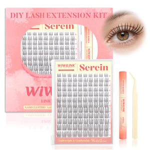 WiWiLINK® Natural Wispy Cluster Lashes Kit - Serein