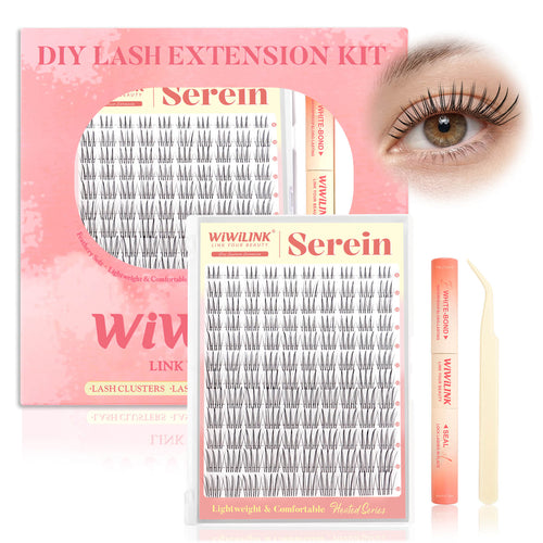 WiWiLINK® Natural Wispy Cluster Lashes Kit - Serein