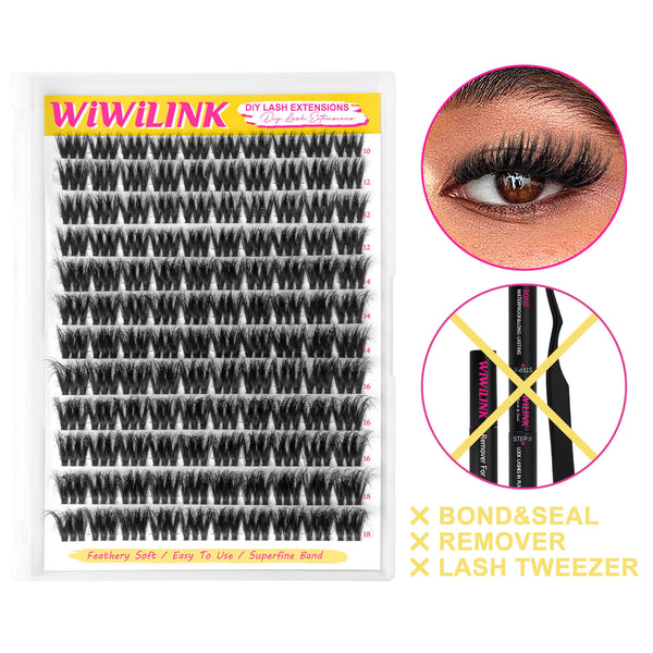 WiWiLINK® 3D Universal Cluster Lashes Kit - Volume Bomb