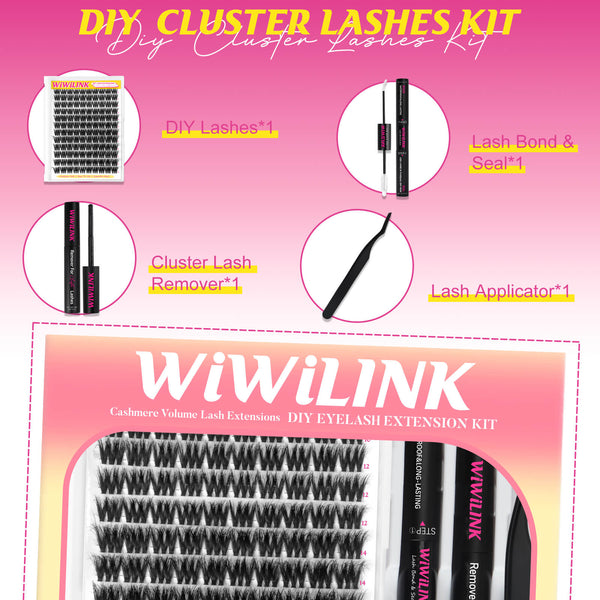 WiWiLINK® 3D Universal Cluster Lashes Kit - Volume Bomb