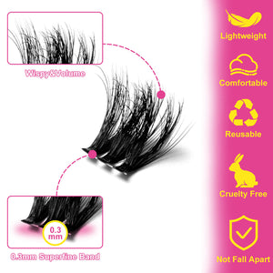 WiWiLINK® 3D Universal Cluster Lashes Kit - Volume Bomb