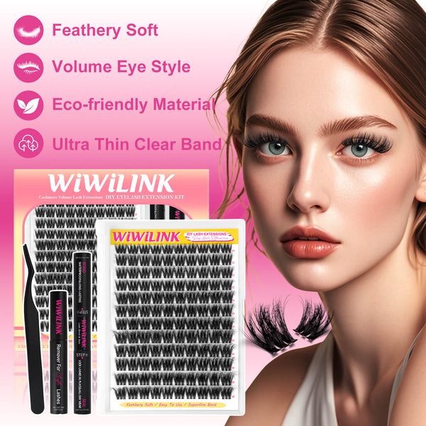 WiWiLINK® 3D Universal Cluster Lashes Kit - Volume Bomb