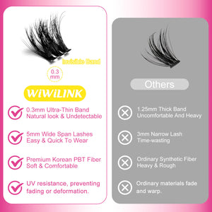 WiWiLINK® 3D Universal Cluster Lashes Kit - Volume Bomb