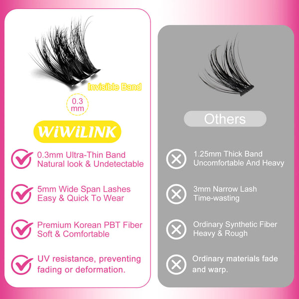 WiWiLINK® 3D Universal Cluster Lashes Kit - Volume Bomb