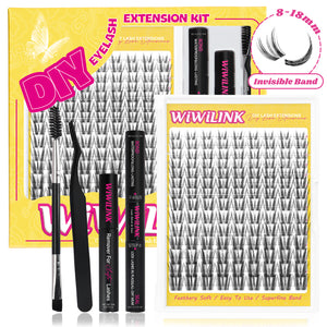 WiWiLINK® Cat Ear Shape Cluster Lashes Kit - Freya