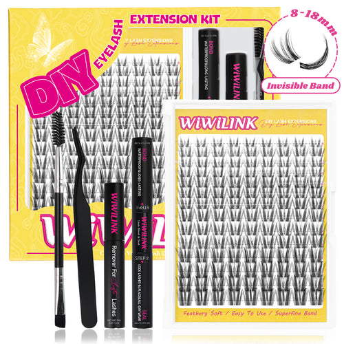 WiWiLINK® Cat Ear Shape Cluster Lashes Kit - Freya