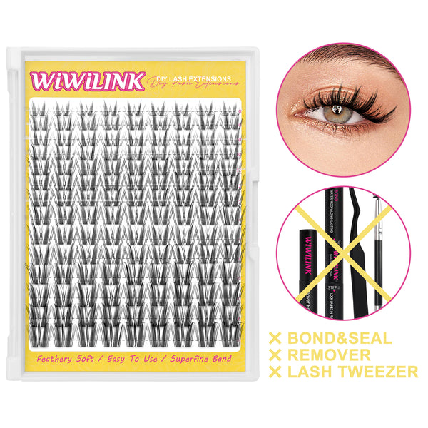 WiWiLINK® Cat Ear Shape Cluster Lashes Kit - Freya