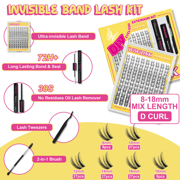 WiWiLINK® Cat Ear Shape Cluster Lashes Kit - Freya