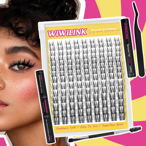 WiWiLINK® Cat Ear Shape Cluster Lashes Kit - Freya