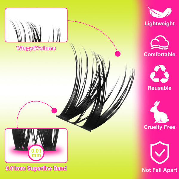 WiWiLINK® Volume Cluster Lashes Kit - Muse