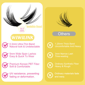 WiWiLINK® Signature Manga Cluster Lashes Kit - Wanna Be