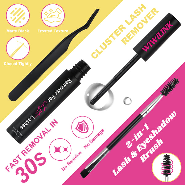 WiWiLINK® Cat Ear Shape Cluster Lashes Kit - Freya