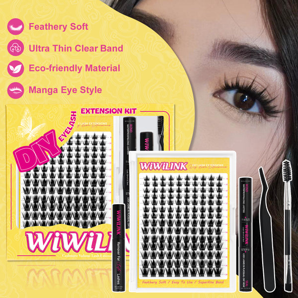 WiWiLINK® Manga Cluster Lashes Kit - California Sunset