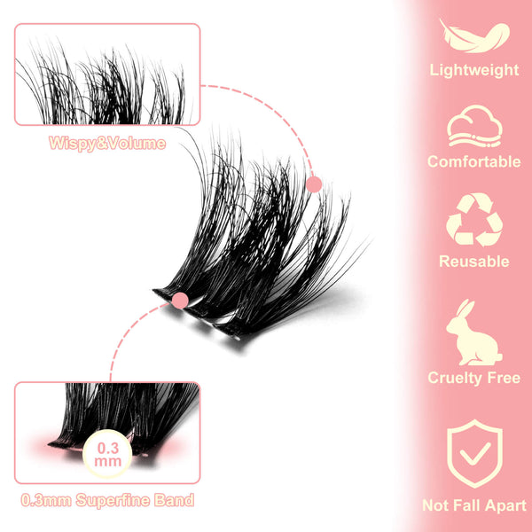 WiWiLINK Volume Bomb Lash with text highlighting features on a pink background