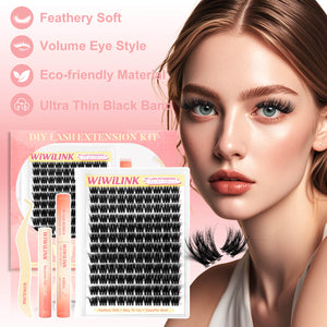 WiWiLINK Volume Bomb cluster lashes featuring text